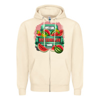 Sandshell watermelon truck Zipper Hoodie - Zillion Design Studio