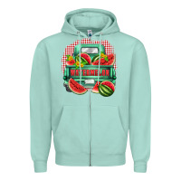 Seafoam watermelon truck Zipper Hoodie - Zillion Design Studio