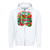 White watermelon truck Zipper Hoodie - Zillion Design Studio