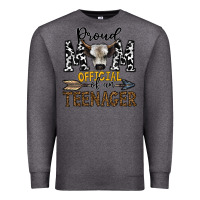 Charcoal Heather proud mom official of an teenager Premium Sweatshirt - CowhideDigitalArt
