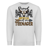 Dove Grey proud mom official of an teenager Premium Sweatshirt - CowhideDigitalArt