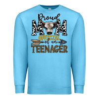 Ocean Blue proud mom official of an teenager Premium Sweatshirt - CowhideDigitalArt