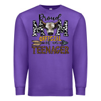 Purple proud mom official of an teenager Premium Sweatshirt - CowhideDigitalArt