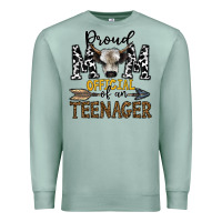 Seafoam proud mom official of an teenager Premium Sweatshirt - CowhideDigitalArt