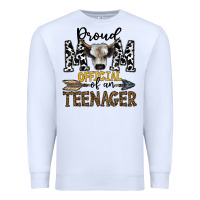 White proud mom official of an teenager Premium Sweatshirt - CowhideDigitalArt