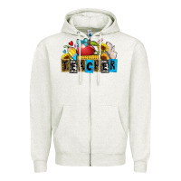 Oatmeal Heather teacher Zipper Hoodie - Zillion Design Studio