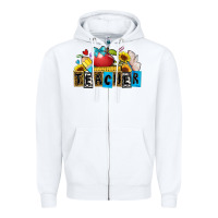 White teacher Zipper Hoodie - Zillion Design Studio