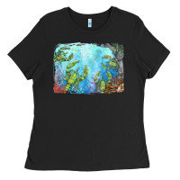 Black lobster background Ladies Tee - BarkalooDesign