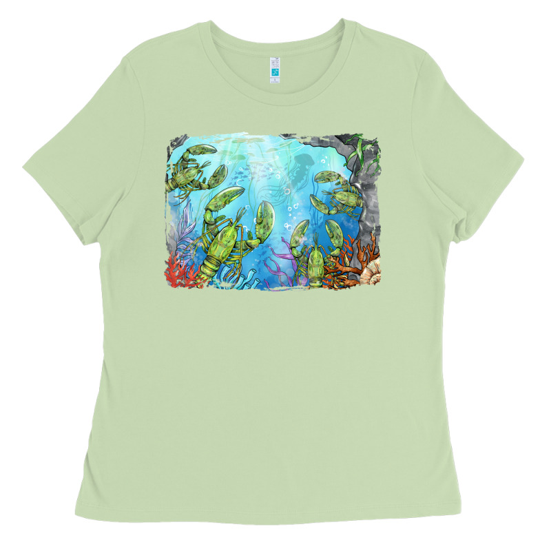 Lobster Background Ladies Tee by BarkalooDesign | Teevron