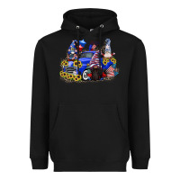 Black 4th of July gnomes with truck Heavyweight Hoodie - CowGirlArtShop