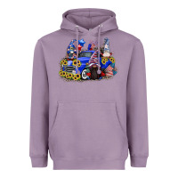 Lavender 4th of July gnomes with truck Heavyweight Hoodie - CowGirlArtShop