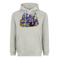 Moon Dust 4th of July gnomes with truck Heavyweight Hoodie - CowGirlArtShop