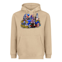 Mushroom 4th of July gnomes with truck Heavyweight Hoodie - CowGirlArtShop