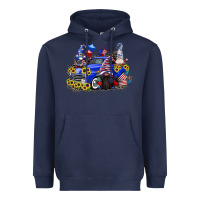 Navy 4th of July gnomes with truck Heavyweight Hoodie - CowGirlArtShop