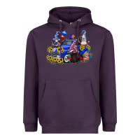 Plum 4th of July gnomes with truck Heavyweight Hoodie - CowGirlArtShop
