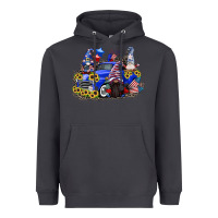 Smoke 4th of July gnomes with truck Heavyweight Hoodie - CowGirlArtShop