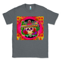 Charcoal Heather mexican skull Classic Tee - Zillion Design Studio