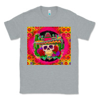 Heather Grey mexican skull Classic Tee - Zillion Design Studio