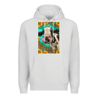 Dove Grey Western Holstein Cow Premium Hoodie - LillyAllenDesigns