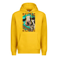 Lemon Western Holstein Cow Premium Hoodie - LillyAllenDesigns