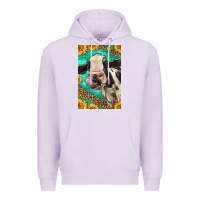 Lilac Western Holstein Cow Premium Hoodie - LillyAllenDesigns