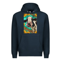 Navy Western Holstein Cow Premium Hoodie - LillyAllenDesigns