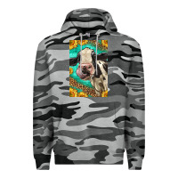 Slate Camo Western Holstein Cow Premium Hoodie - LillyAllenDesigns