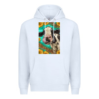 White Western Holstein Cow Premium Hoodie - LillyAllenDesigns