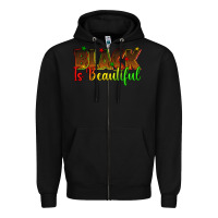 Black black is beautiful juneteenth Zipper Hoodie - texasbilliewilder