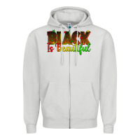Dove Grey black is beautiful juneteenth Zipper Hoodie - texasbilliewilder