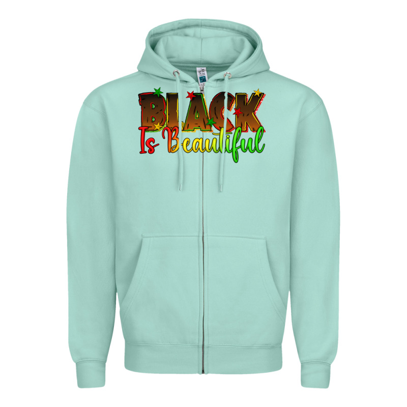 Black Is Beautiful Juneteenth Zipper Hoodie by texasbilliewilder | Teevron