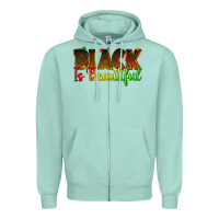 Seafoam black is beautiful juneteenth Zipper Hoodie - texasbilliewilder