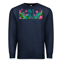 Navy cactus and flowers mama libbey glass Premium Sweatshirt - HRA Design Shop