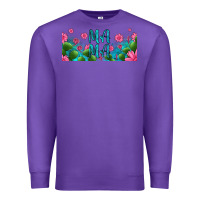 Purple cactus and flowers mama libbey glass Premium Sweatshirt - HRA Design Shop