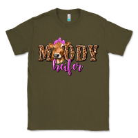 Army Green moody heifer with leopard tbw Classic Tee - texasbilliewilder