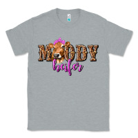 Heather Grey moody heifer with leopard tbw Classic Tee - texasbilliewilder
