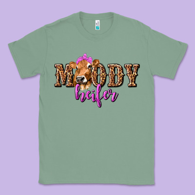 Classic Tee moody heifer with leopard tbw