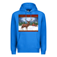 True Royal christmas reindeer red barn country farm christmas Premium Hoodie - BarkalooDesign