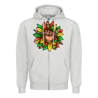 Dove Grey black history sunflower Zipper Hoodie - texasbilliewilder