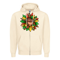Sandshell black history sunflower Zipper Hoodie - texasbilliewilder