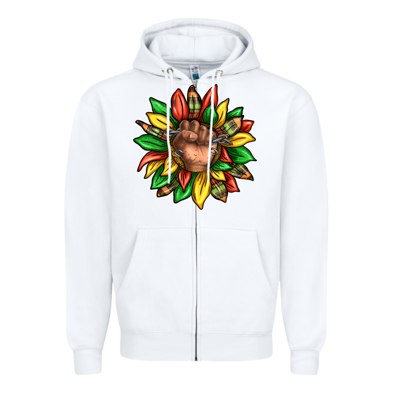 Black History Sunflower Zipper Hoodie by texasbilliewilder | Teevron