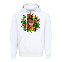 White black history sunflower Zipper Hoodie - texasbilliewilder