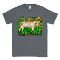 Charcoal Heather Thick Thighs Lucky Vibes Charolais Bull Classic Tee - RanaPortraitStore