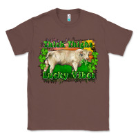 Chestnut Thick Thighs Lucky Vibes Charolais Bull Classic Tee - RanaPortraitStore