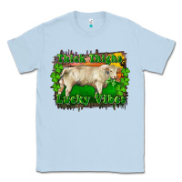 Dusty Blue Thick Thighs Lucky Vibes Charolais Bull Classic Tee - RanaPortraitStore