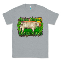 Heather Grey Thick Thighs Lucky Vibes Charolais Bull Classic Tee - RanaPortraitStore