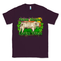 Plum Thick Thighs Lucky Vibes Charolais Bull Classic Tee - RanaPortraitStore
