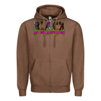 Chestnut black is beautiful neon Zipper Hoodie - texasbilliewilder