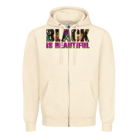 Sandshell black is beautiful neon Zipper Hoodie - texasbilliewilder