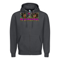 Smoke black is beautiful neon Zipper Hoodie - texasbilliewilder